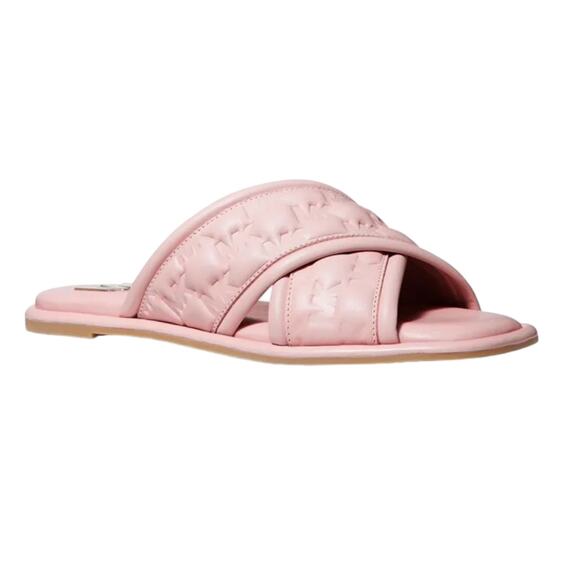 Michael Kors Women's Gideon Slide Sandals Pink Size 5 - Picture 1 of 5